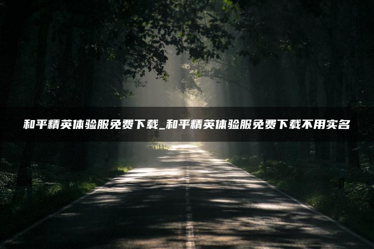 和平精英体验服免费下载_和平精英体验服免费下载不用实名