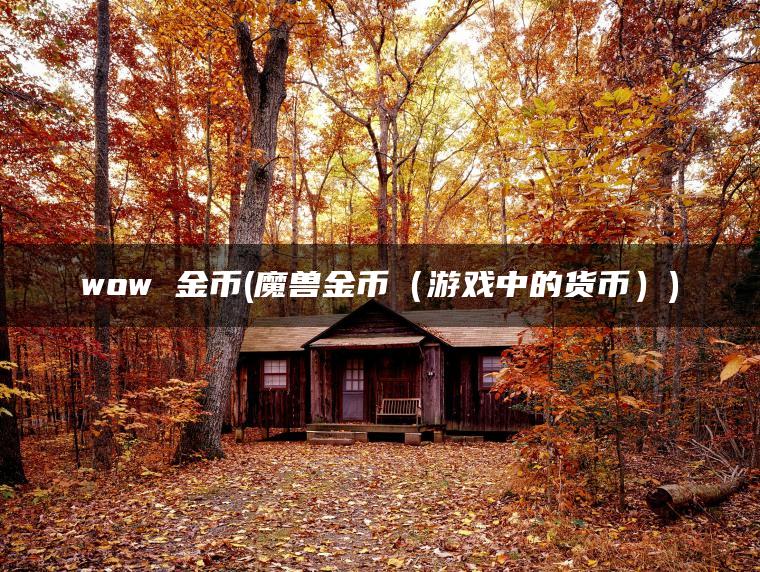 wow 金币(魔兽金币（游戏中的货币）)