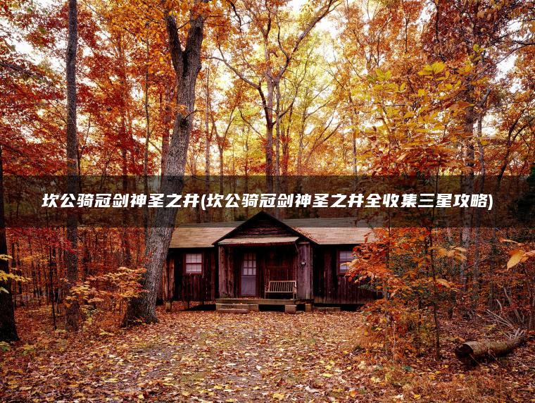 坎公骑冠剑神圣之井(坎公骑冠剑神圣之井全收集三星攻略)