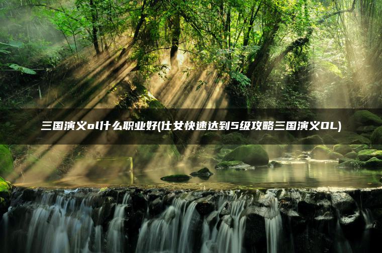 三国演义ol什么职业好(仕女快速达到5级攻略三国演义OL)