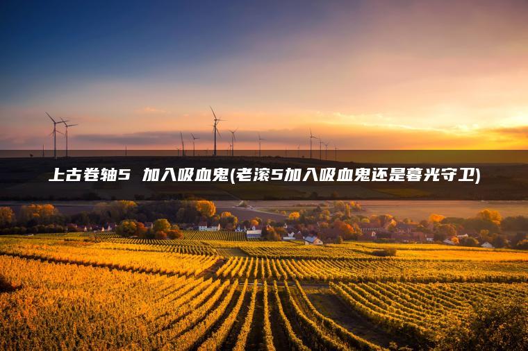 上古卷轴5 加入吸血鬼(老滚5加入吸血鬼还是暮光守卫)