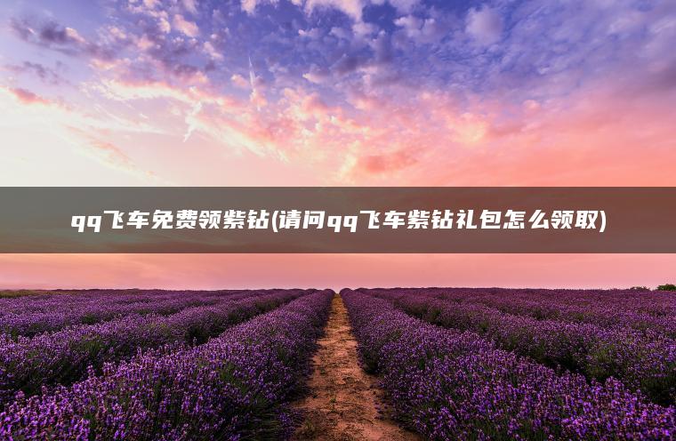 qq飞车免费领紫钻(请问qq飞车紫钻礼包怎么领取)