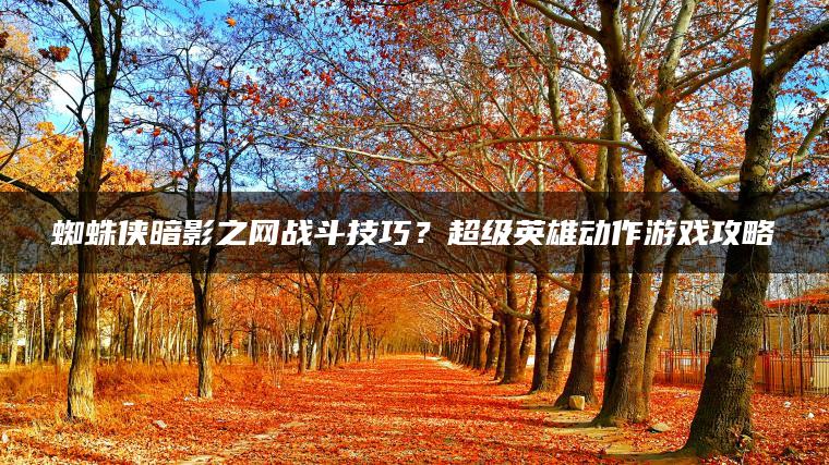 蜘蛛侠暗影之网战斗技巧？超级英雄动作游戏攻略