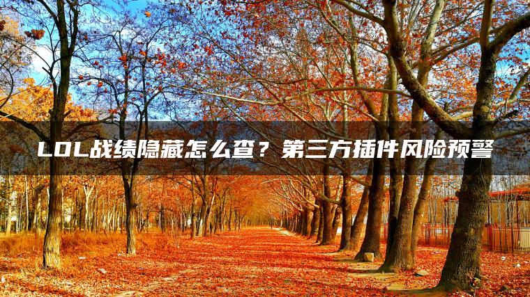 LOL战绩隐藏怎么查？第三方插件风险预警