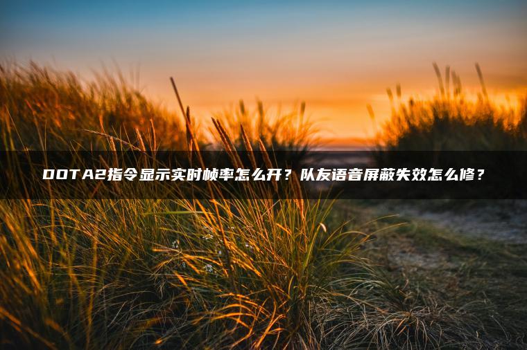 DOTA2指令显示实时帧率怎么开？队友语音屏蔽失效怎么修？
