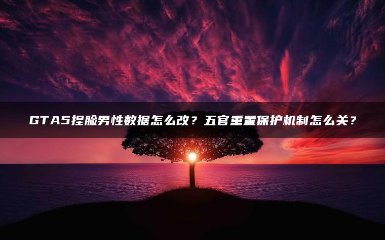 GTA5捏脸男性数据怎么改？五官重置保护机制怎么关？