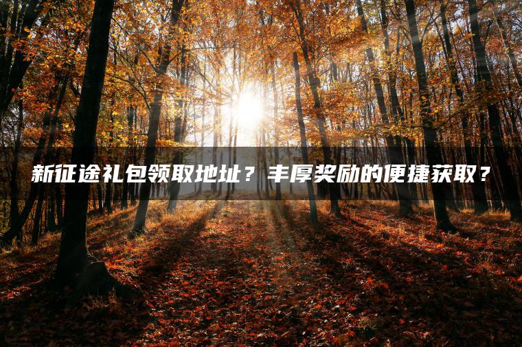 新征途礼包领取地址？丰厚奖励的便捷获取？