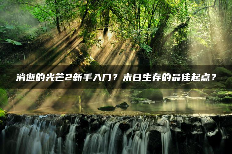 消逝的光芒2新手入门？末日生存的最佳起点？