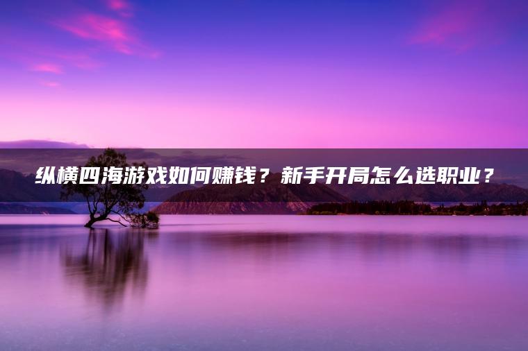 纵横四海游戏如何赚钱？新手开局怎么选职业？
