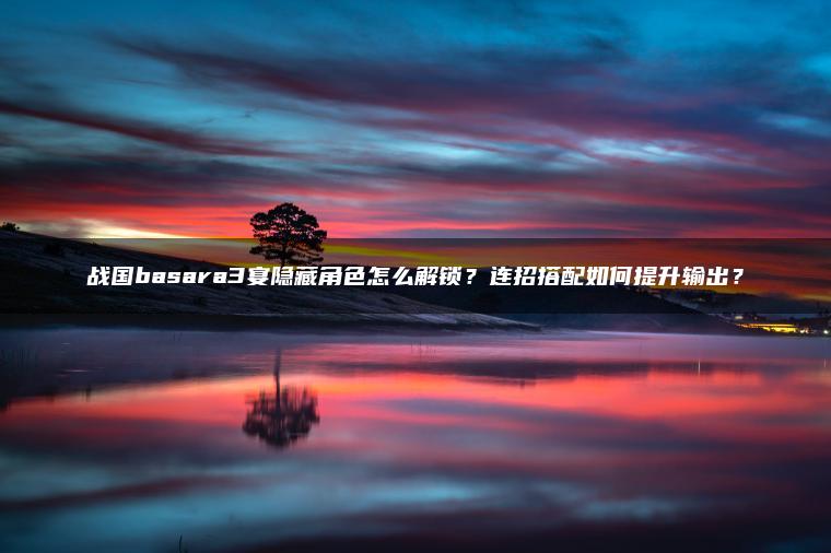 战国basara3宴隐藏角色怎么解锁？连招搭配如何提升输出？