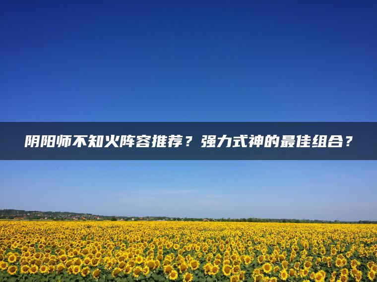 阴阳师不知火阵容推荐？强力式神的最佳组合？
