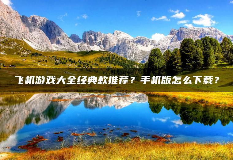 飞机游戏大全经典款推荐？手机版怎么下载？
