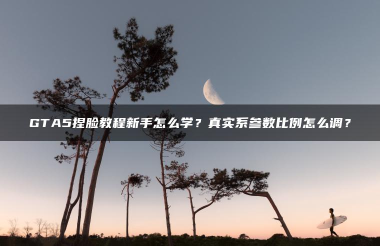 GTA5捏脸教程新手怎么学？真实系参数比例怎么调？