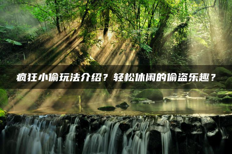 疯狂小偷玩法介绍？轻松休闲的偷盗乐趣？