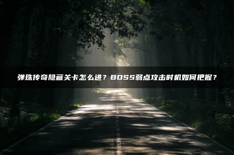 弹珠传奇隐藏关卡怎么进？BOSS弱点攻击时机如何把握？