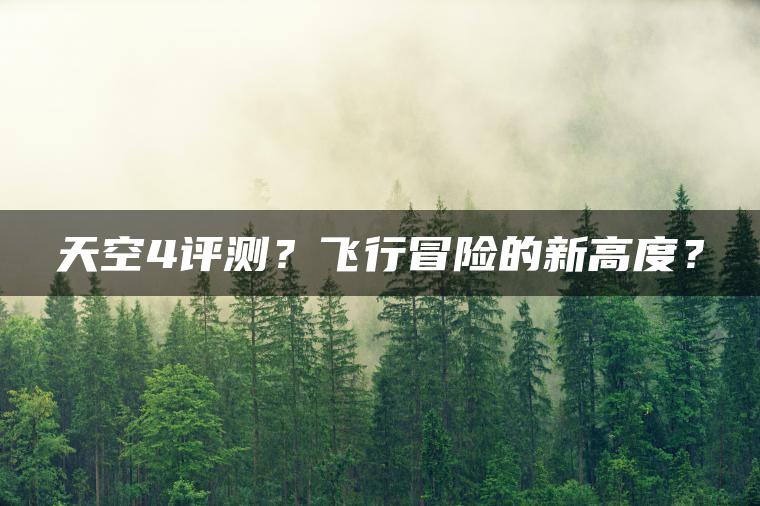 天空4评测？飞行冒险的新高度？