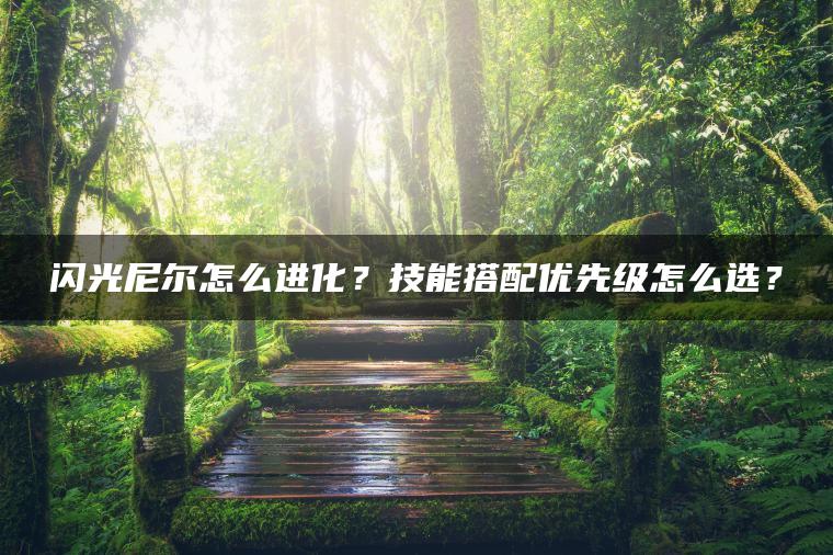闪光尼尔怎么进化？技能搭配优先级怎么选？