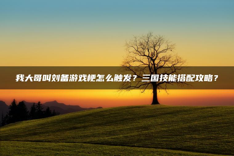 我大哥叫刘备游戏梗怎么触发？三国技能搭配攻略？