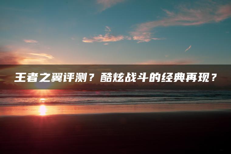 王者之翼评测？酷炫战斗的经典再现？