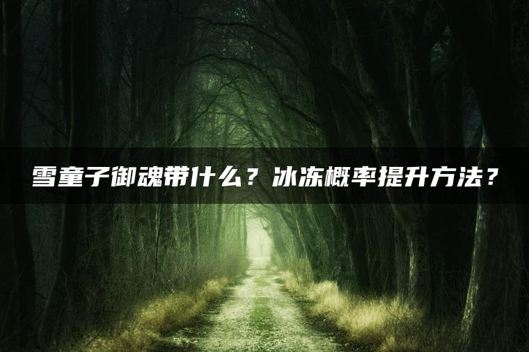 雪童子御魂带什么？冰冻概率提升方法？