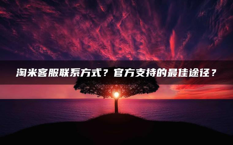 淘米客服联系方式？官方支持的最佳途径？