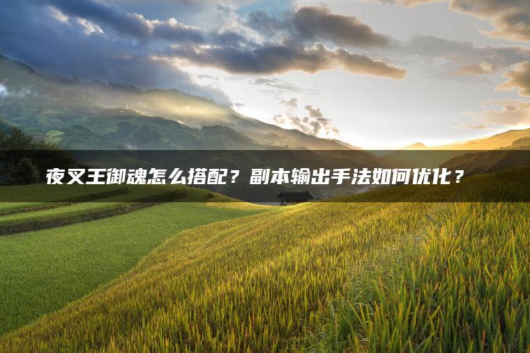 夜叉王御魂怎么搭配？副本输出手法如何优化？​​